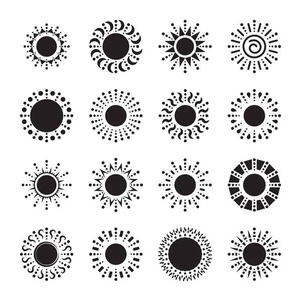 Conjunto de iconos vectoriales solares — Vector de stock