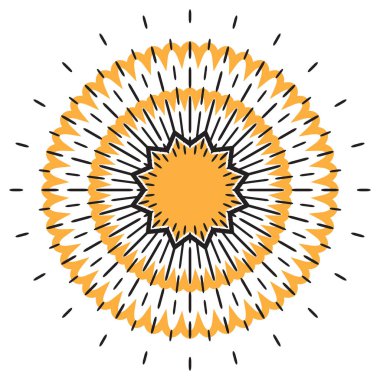 Güneş izole simge vektör