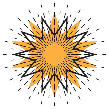 Güneş izole simge vektör