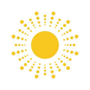 Güneş izole simge vektör