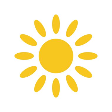 Güneş izole simge vektör