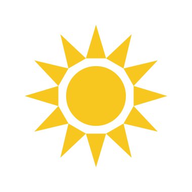 Güneş izole simge vektör