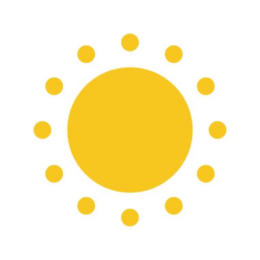 Güneş izole simge vektör