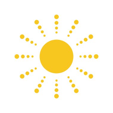 Güneş izole simge vektör