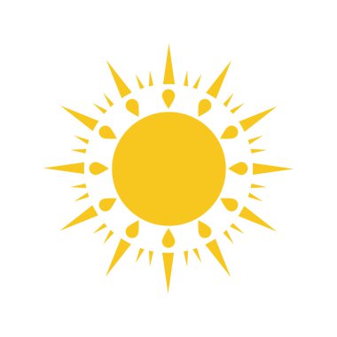 Güneş izole simge vektör