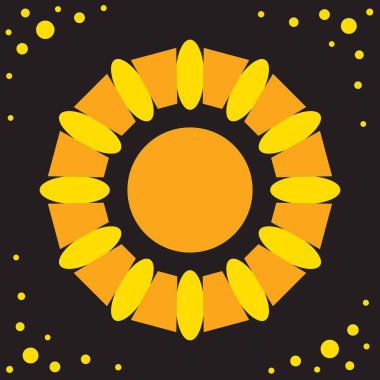 Güneş izole simge vektör