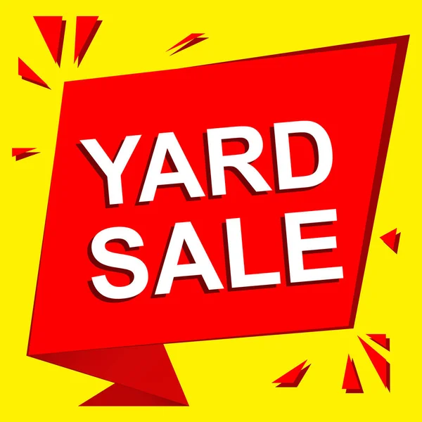 Eladó poszter Yard Sale szöveggel. Vector-banner reklám — Stock Vector