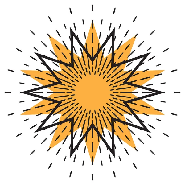 Icono del vector solar aislado — Vector de stock