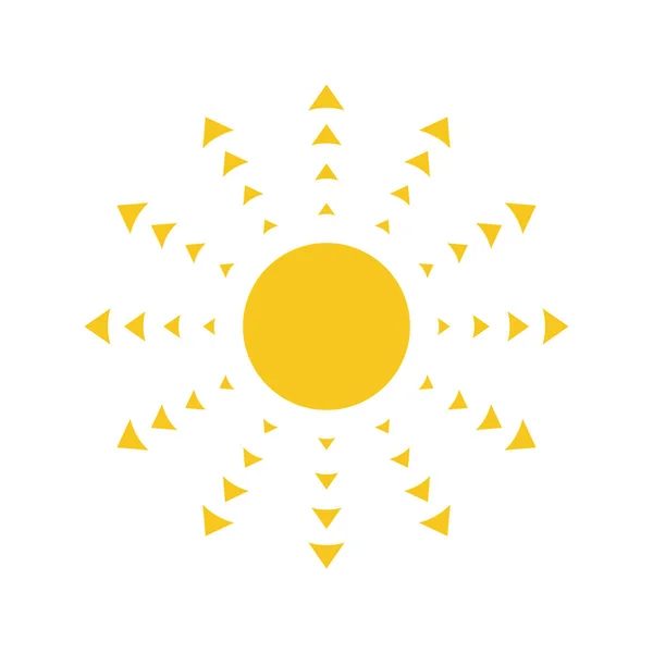 Sonnenvektorsymbol isoliert — Stockvektor