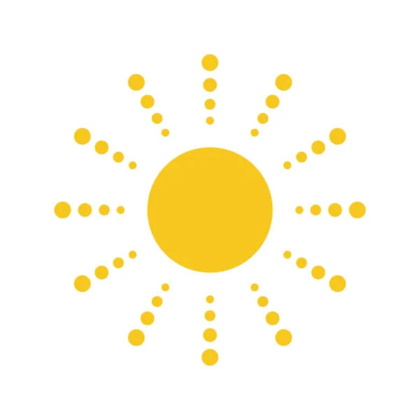 Sun vector icon isolated — Stock Vector