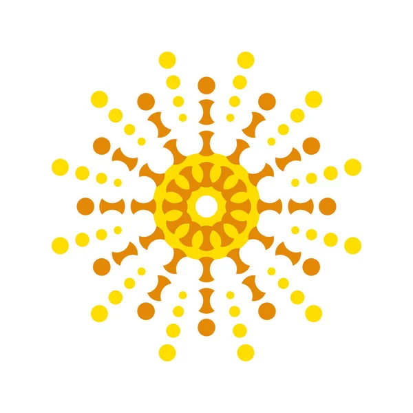 Icône vectorielle solaire isolée — Image vectorielle