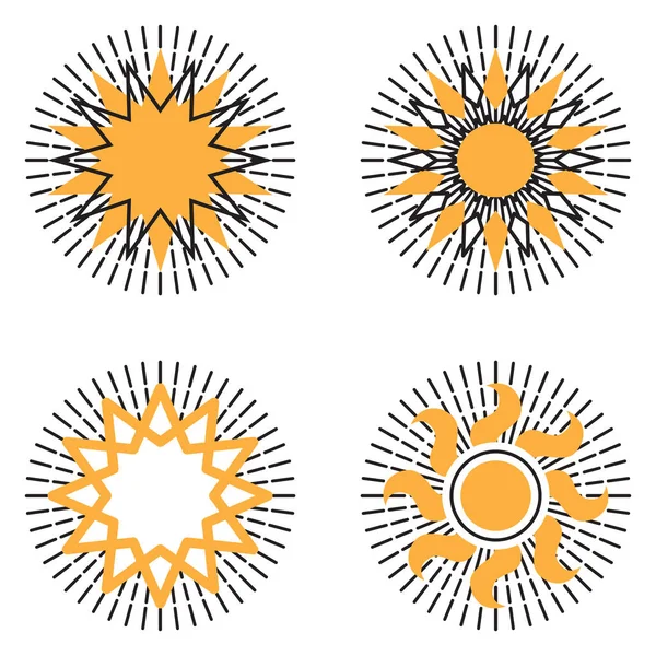 Σύνολο εικονιδίων ήλιο διάνυσμα — Διανυσματικό Αρχείο