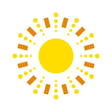Güneş izole simge vektör