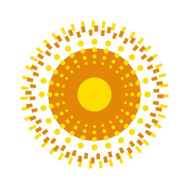 Güneş izole simge vektör