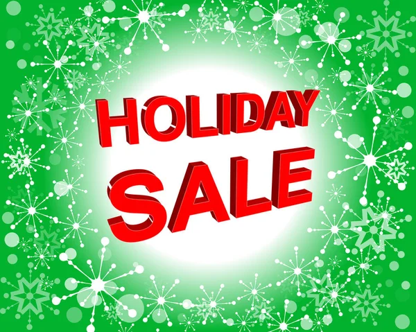 Piros és zöld eladó poszter Holiday Sale szöveggel. Reklám banner — Stock Vector