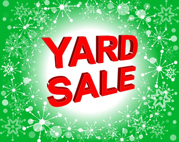 Piros és zöld eladó poszter Yard Sale szöveggel. Reklám banner — Stock Vector