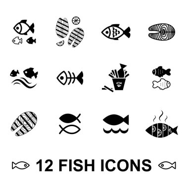 İzole balık vektör simgesi