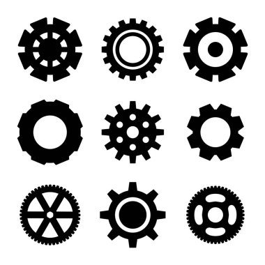 Dişli veya Cog simge vektör çizim