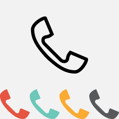 Telefon vektör simgesi izole edildi.