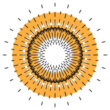 Güneş izole simge vektör