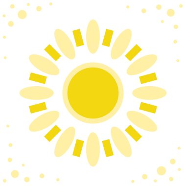 Güneş izole simge vektör