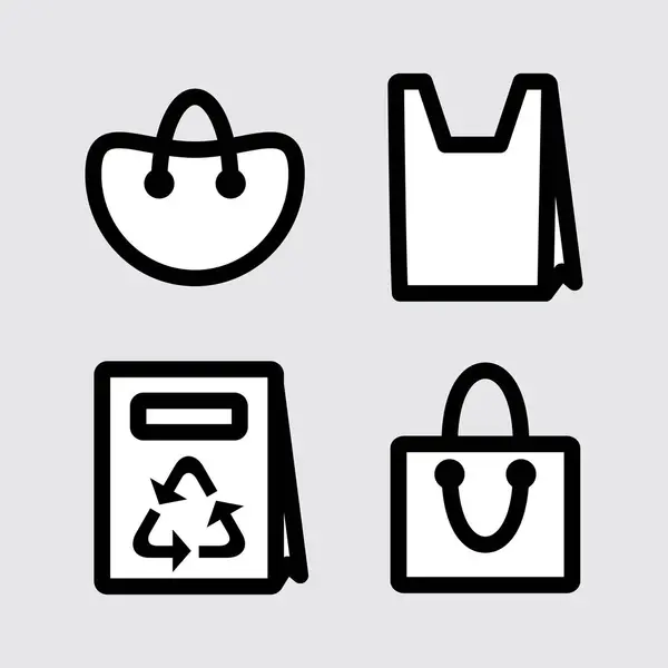 Iconos de bolsa de compras — Vector de stock