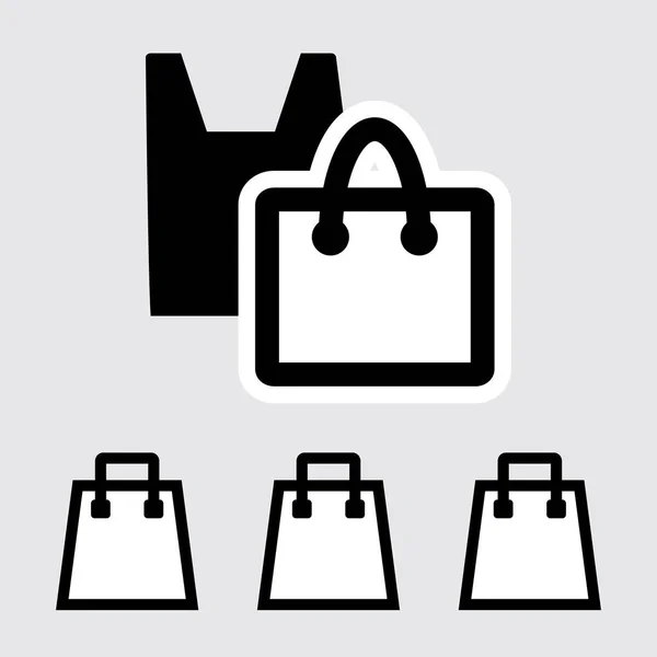 Einkaufstüten-Ikonen — Stockvektor