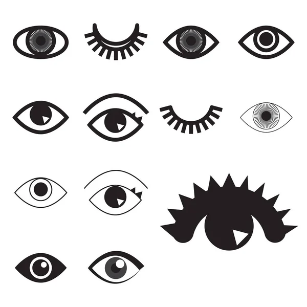 Icône simple pour les yeux ou logo isolé — Image vectorielle