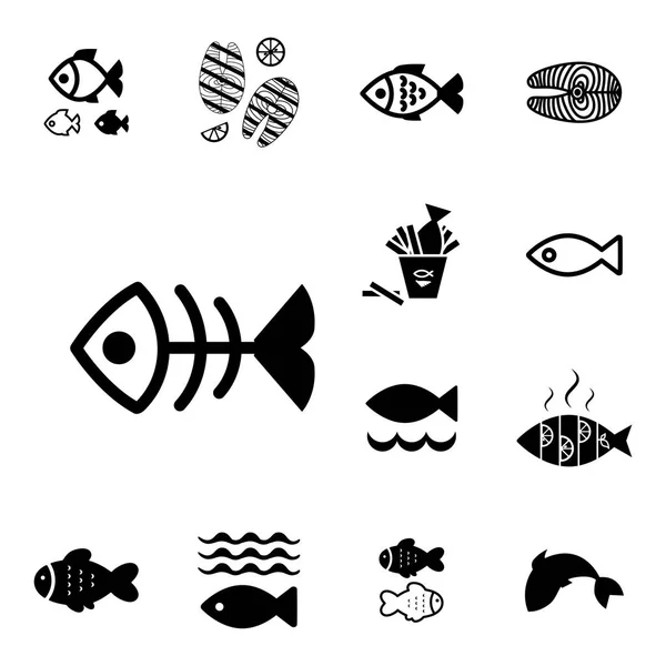 Ryba wektor ikona na białym tle — Wektor stockowy
