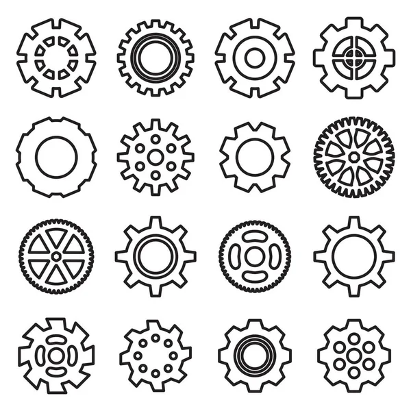 Icono de engranaje o engranaje Ilustración de vectores — Vector de stock