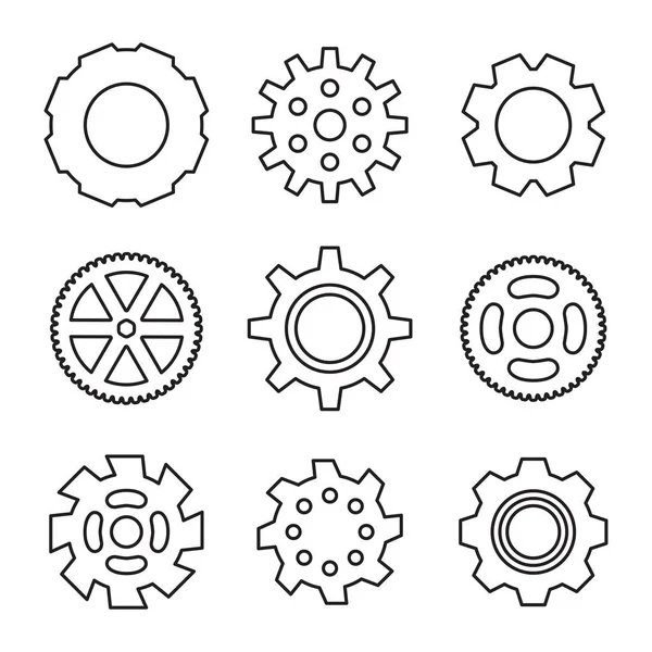 Icono de engranaje o engranaje Ilustración de vectores — Vector de stock