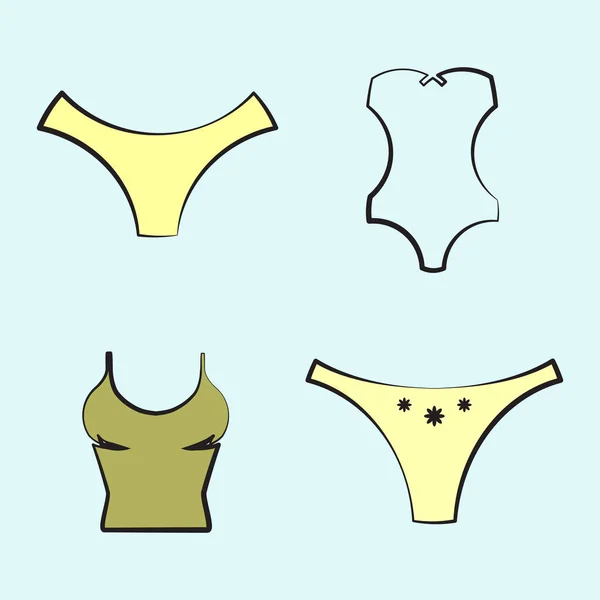 Vrouwen ondergoed of Lingerie pictogram — Stockvector