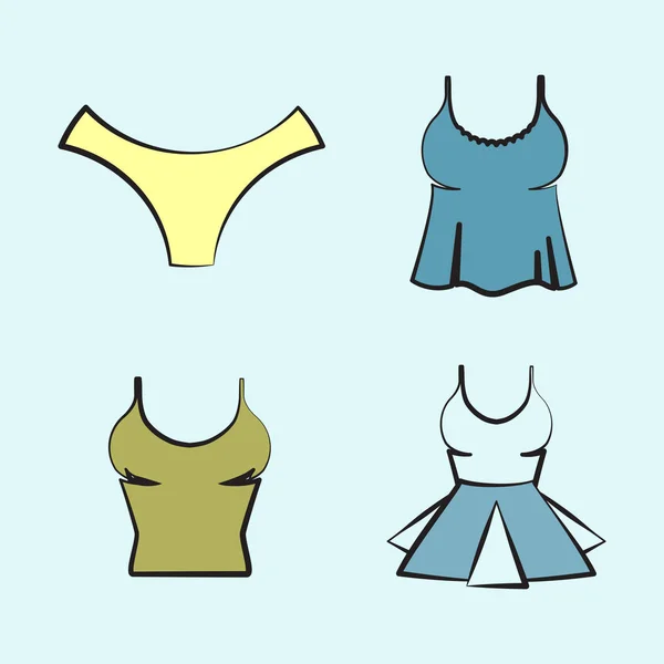 Vrouwen ondergoed of Lingerie pictogram — Stockvector