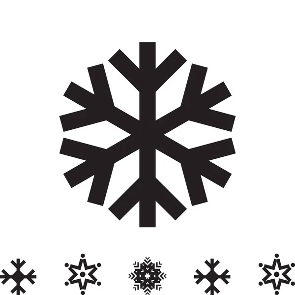Copo de nieve icono vector aislado — Vector de stock