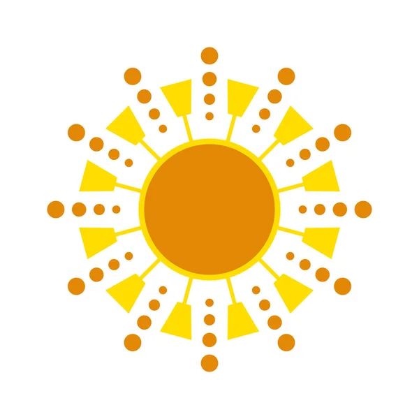 Icône vectorielle solaire isolée — Image vectorielle