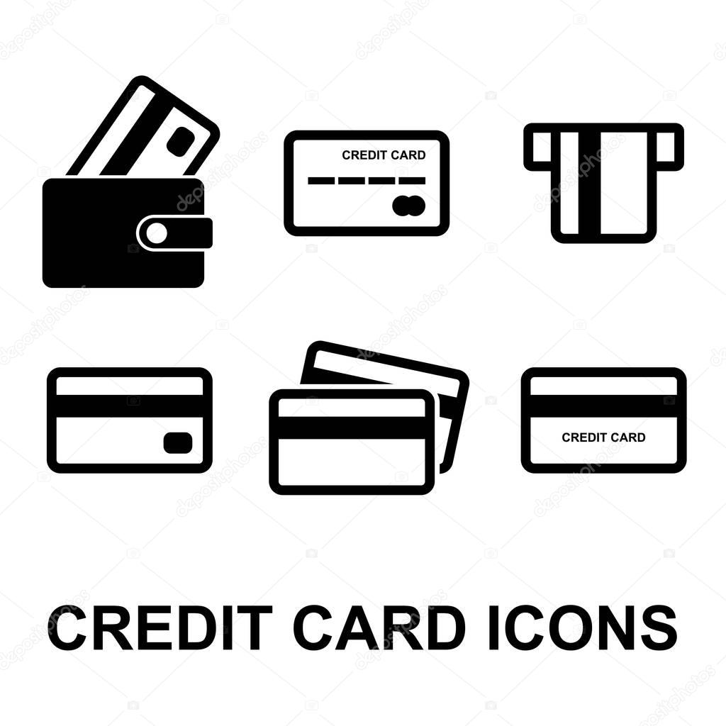 Credit Card Vector Icon Set