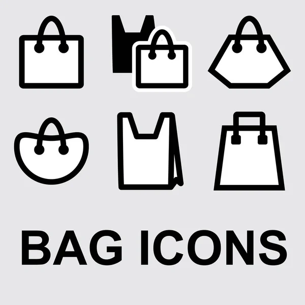 Icônes sac à provisions — Image vectorielle