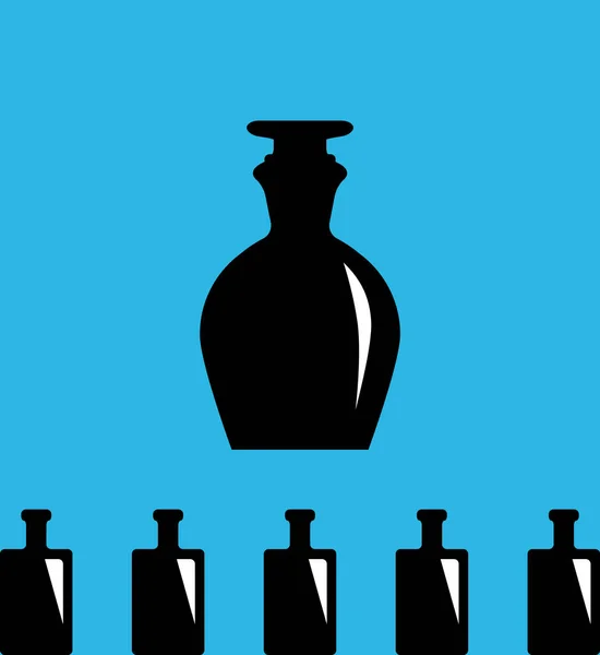 Alte Retro-Medizin Flaschensymbol — Stockvektor