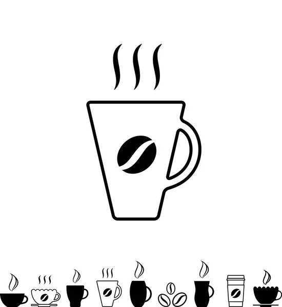 Koffie Cup Zwart pictogram — Stockvector