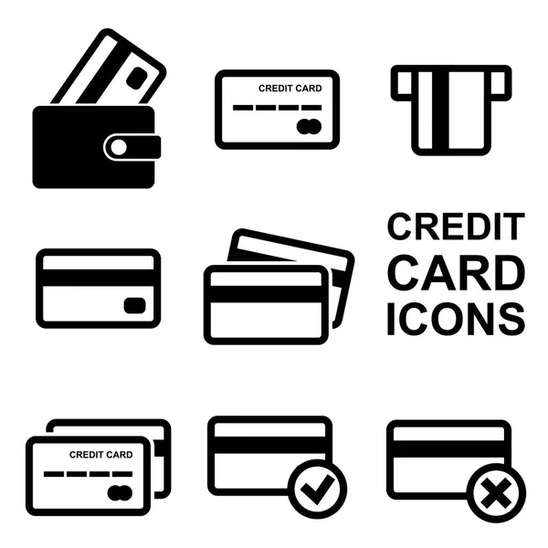 Creditcard Vector Icon Set — Stockvector