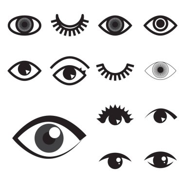 Basit göz simgesini veya izole logosu