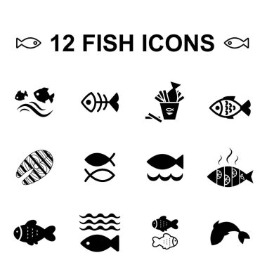 İzole balık vektör simgesi