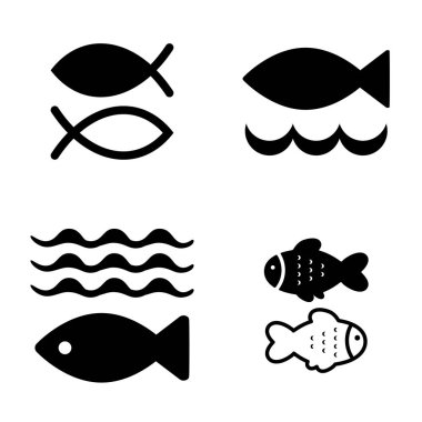 İzole balık vektör simgesi