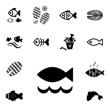 İzole balık vektör simgesi