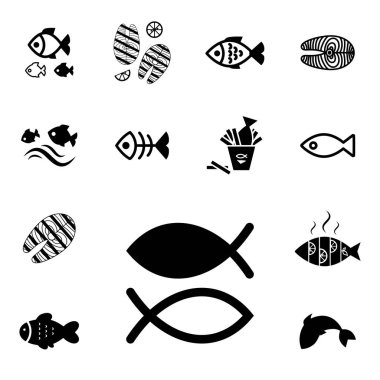 İzole balık vektör simgesi