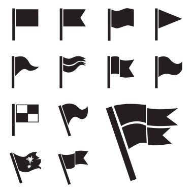 Bayrak vektör simgesi izole ayarla