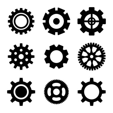 Dişli veya Cog simge vektör çizim