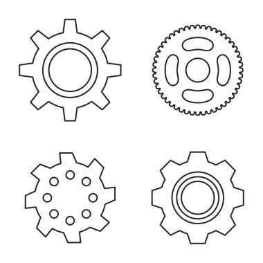 Dişli veya Cog simge vektör çizim