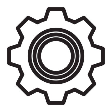 Dişli veya Cog simge vektör çizim