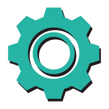 Dişli veya Cog simge vektör çizim